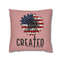 CREATED WITH A PURPOSE & GOD UNDER ONE NATION Canvas Pillowcase