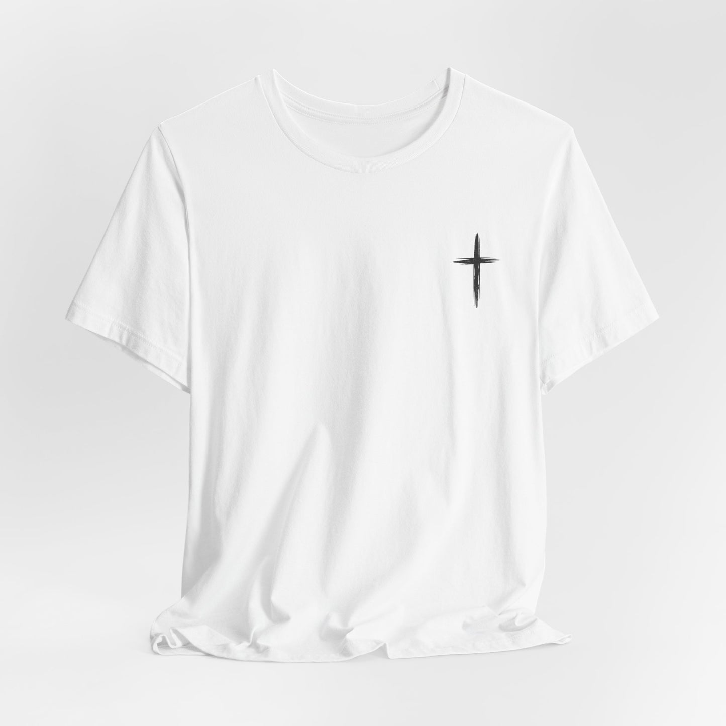 Christian Cross T-Shirt — “By His Wounds We Are Healed” Isaiah 53:5 Inspirational Tee