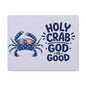 Patriotic Crab Canvas — "Holy Crab God Is Good" Wall Art
