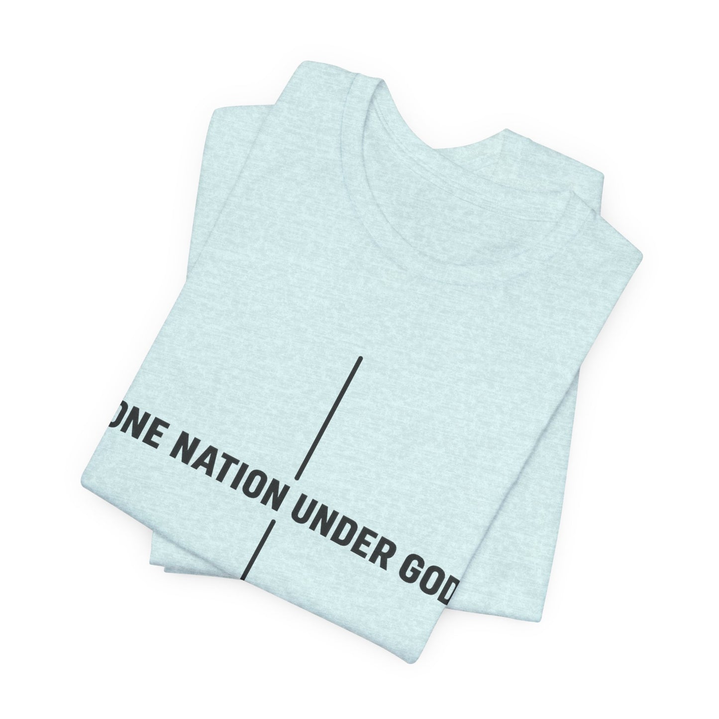 Christian Fish Tee — Small Circular 'JESUS' Design, Faith Graphic Shirt