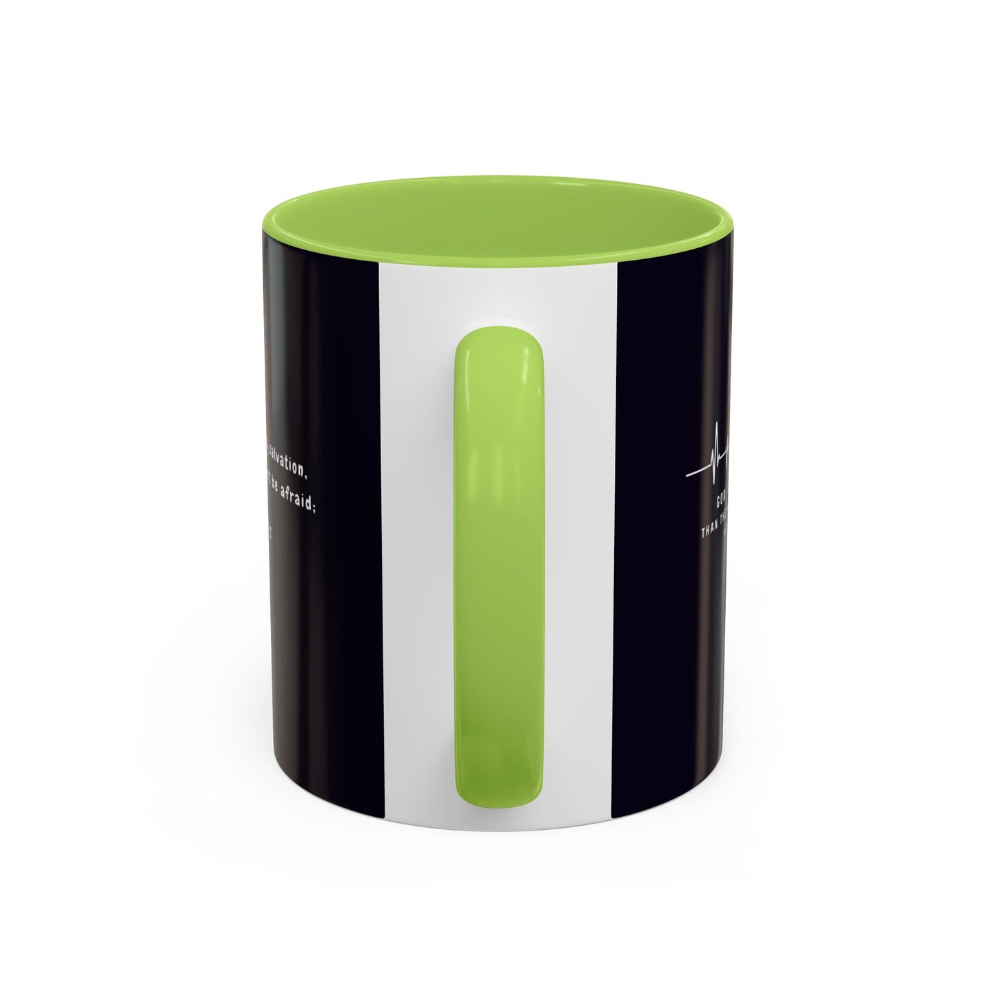 Christian faith gift  Coffee Mug — 'Tetelestai' Cross Design with Isaiah 12:2 Scripture (11/15oz Accent Mug)
