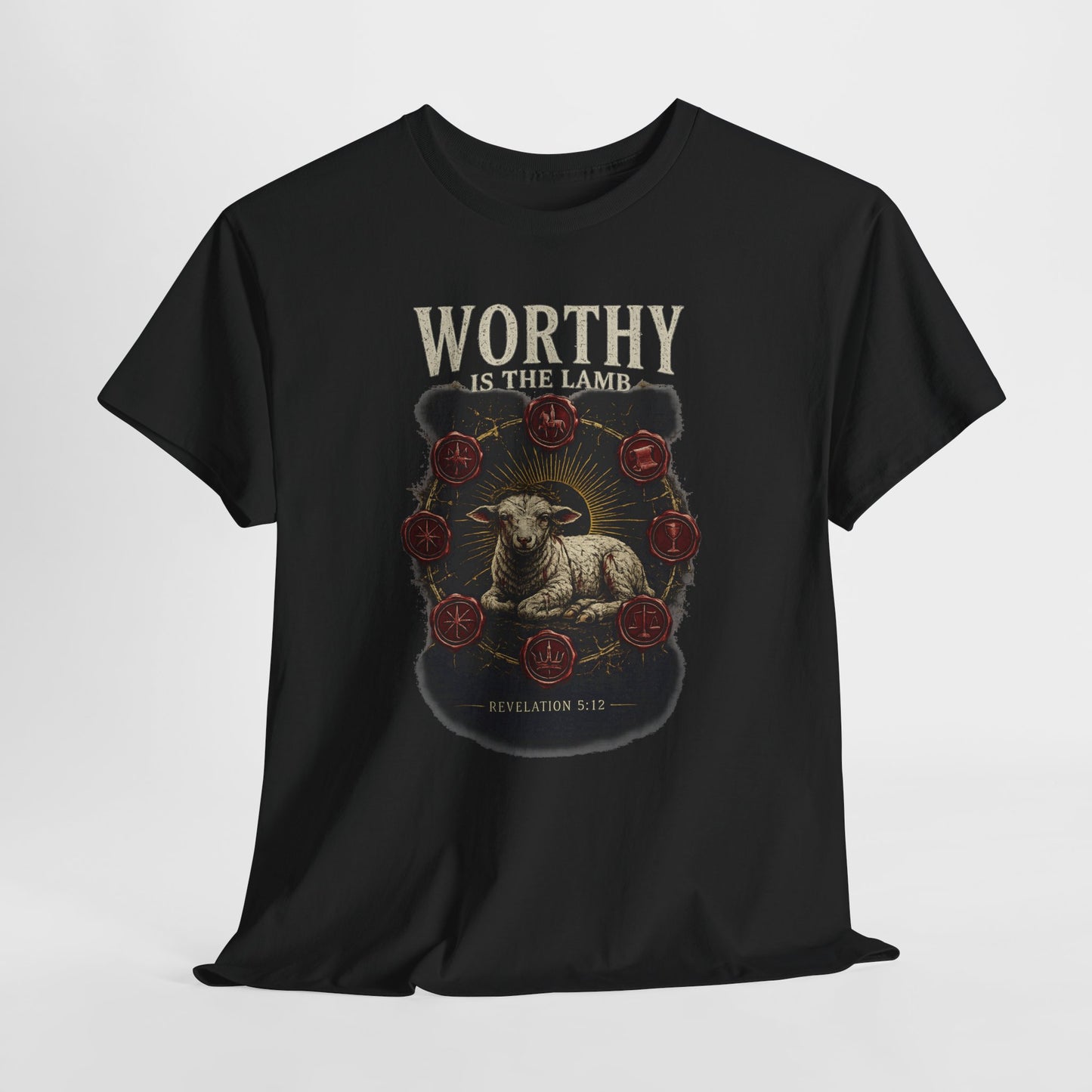 'Worthy Is The Lamb' Tee – Revelation 5:12 Bible Verse Shirt