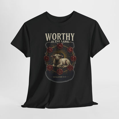 'Worthy Is The Lamb' Tee – Revelation 5:12 Bible Verse Shirt