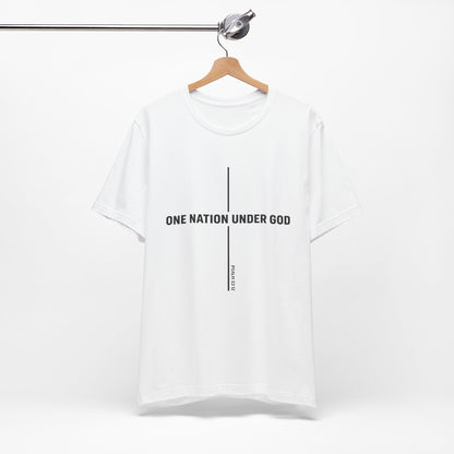 Christian Fish Tee — Small Circular 'JESUS' Design, Faith Graphic Shirt