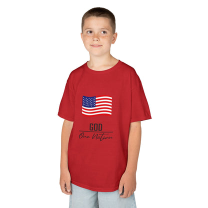 UNISEX Kids Tee — American Flag 'God One Nation' Patriotic T‑Shirt