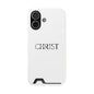 Christian Phone Card Case — Minimal 'CHRIST' Text Wallet Phone Case