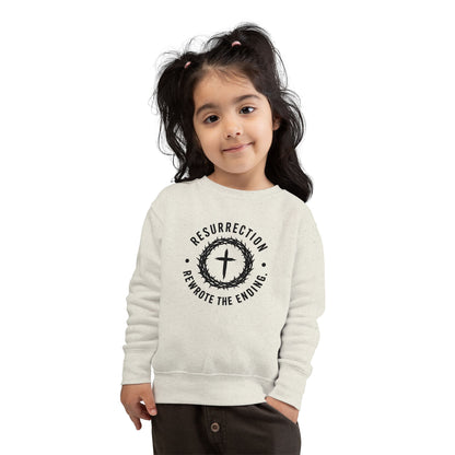 Resurrection Cross Toddler Sweatshirt — Religious Easter Kids Pullover