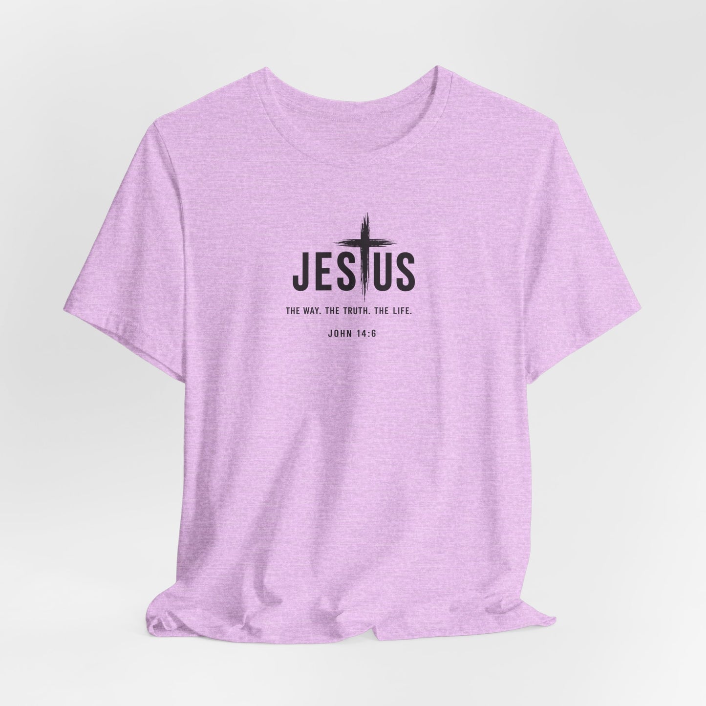 Jesus Cross T‑Shirt - "Jesus: The Way the Truth the Life" Bible Verse Tee (John 14:6)