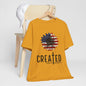 Created With A Purpose American Flag Sunflower T-Shirt