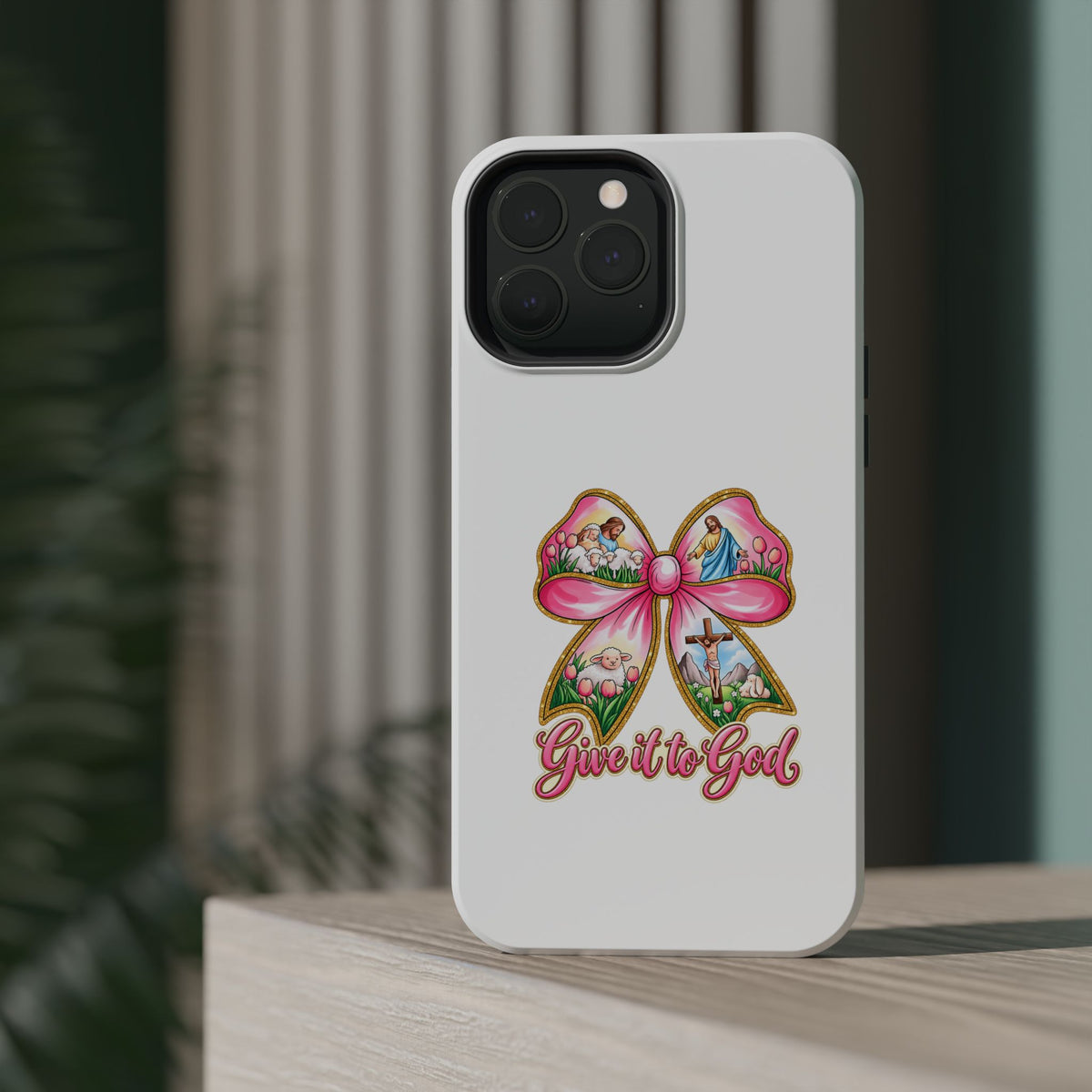 Give It to God Phone Case — Floral Bow Christian iPhone Cover