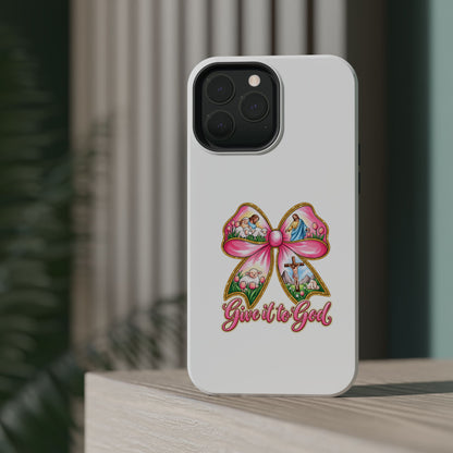 Give It to God Phone Case — Floral Bow Christian iPhone Cover
