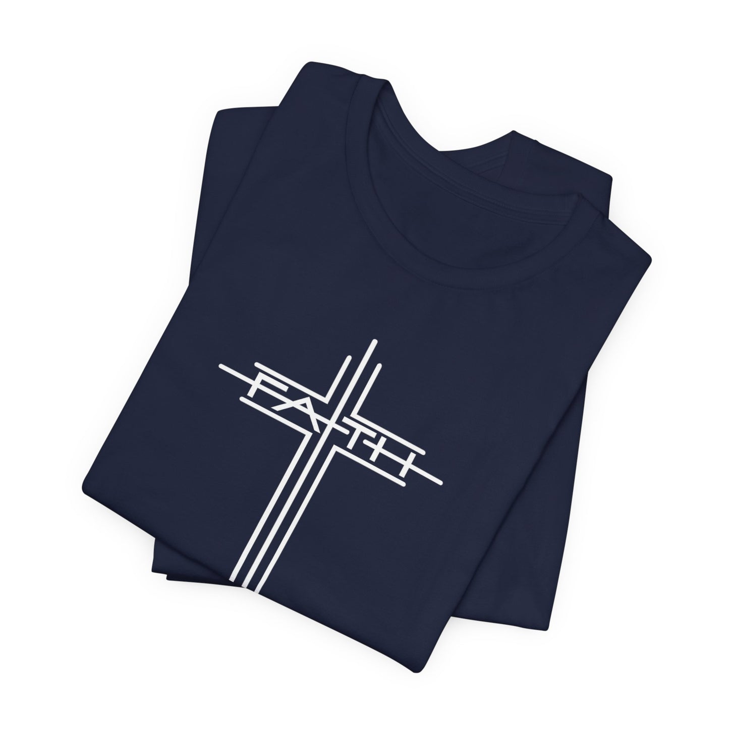 Christian Cross T-Shirt – Subtle White Cross Faith Tee