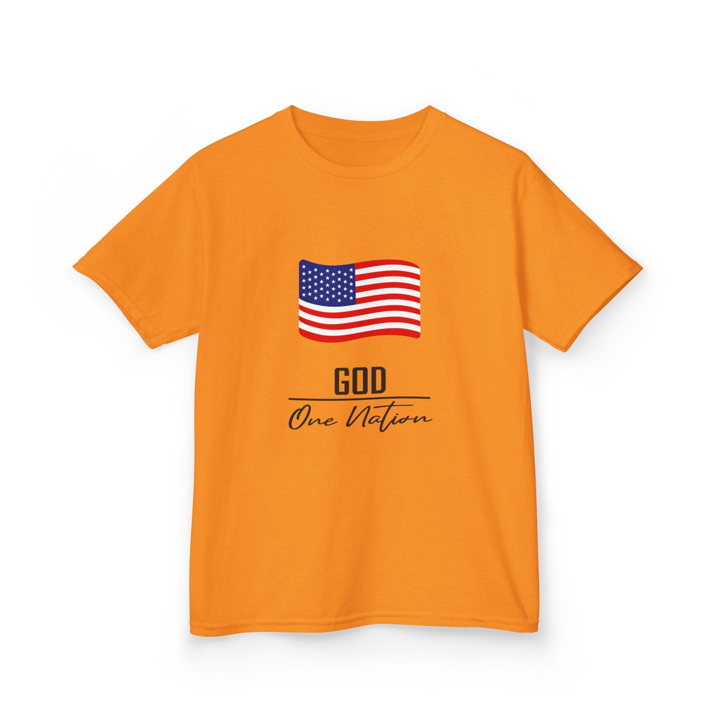 UNISEX Kids Tee — American Flag 'God One Nation' Patriotic T‑Shirt