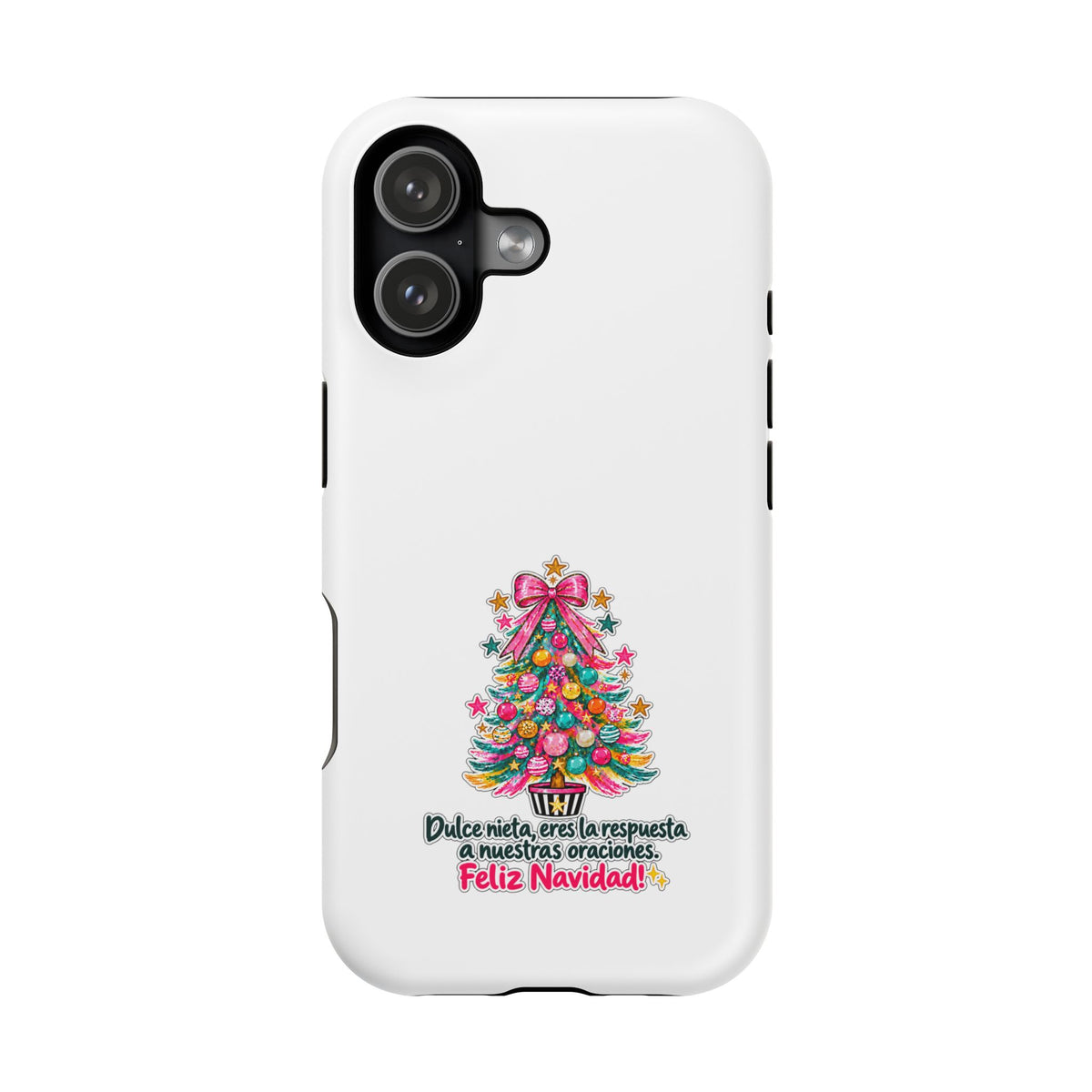 Spanish| Christmas Tree Phone Case - "Feliz Navidad" Spanish Holiday Magnetic Impact-Resistant Case