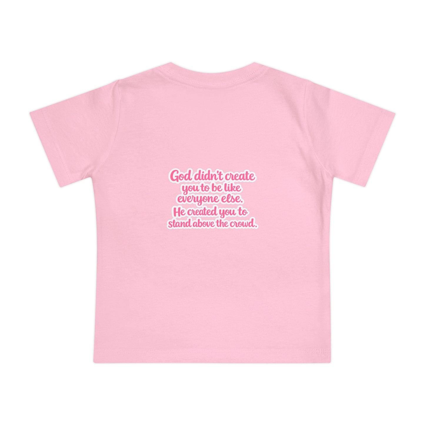 Baby T-Shirt — Pink Roller Skates "I Roll with Jesus" | Christian Infant Tee