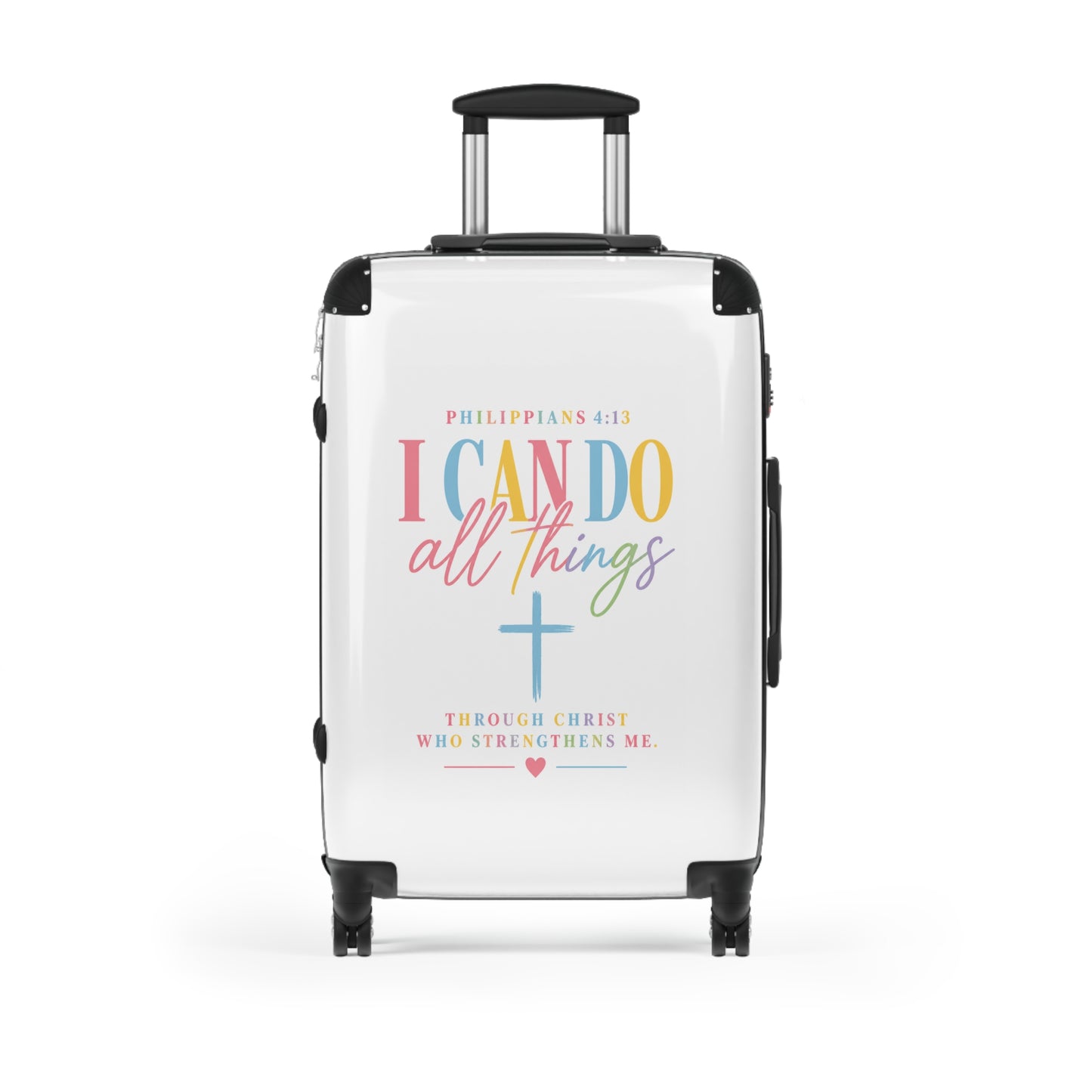 Inspirational "I Can Do All Things" Carry-On Suitcase – Christian Travel Luggage (Philippians 4:13)