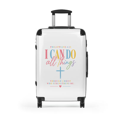 Inspirational "I Can Do All Things" Carry-On Suitcase – Christian Travel Luggage (Philippians 4:13)