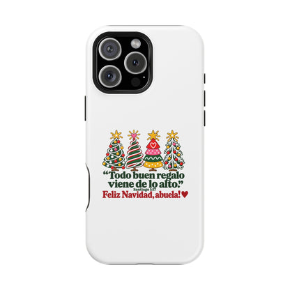 Christmas Grandma Phone Case — “Todo buen regalo viene de lo alto” Magnetic Impact-Resistant Case