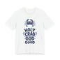 Holy Crab God Is Good T-Shirt — Patriotic Blue Crab Graphic Tee