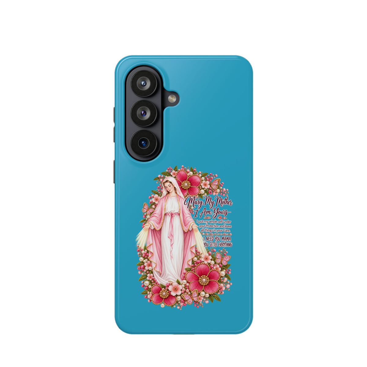 Religious Floral Phone Case — 'Blessed Virgin' Magnetic Impact-Resistant Case