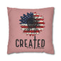 CREATED WITH A PURPOSE & GOD UNDER ONE NATION Canvas Pillowcase