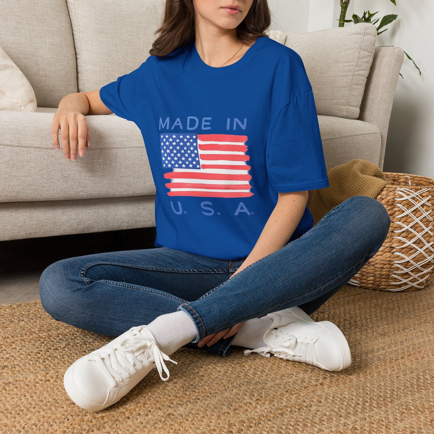 Made in U.S.A. T-Shirt — American Flag Graphic Tee