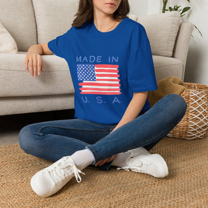 Made in U.S.A. T-Shirt — American Flag Graphic Tee
