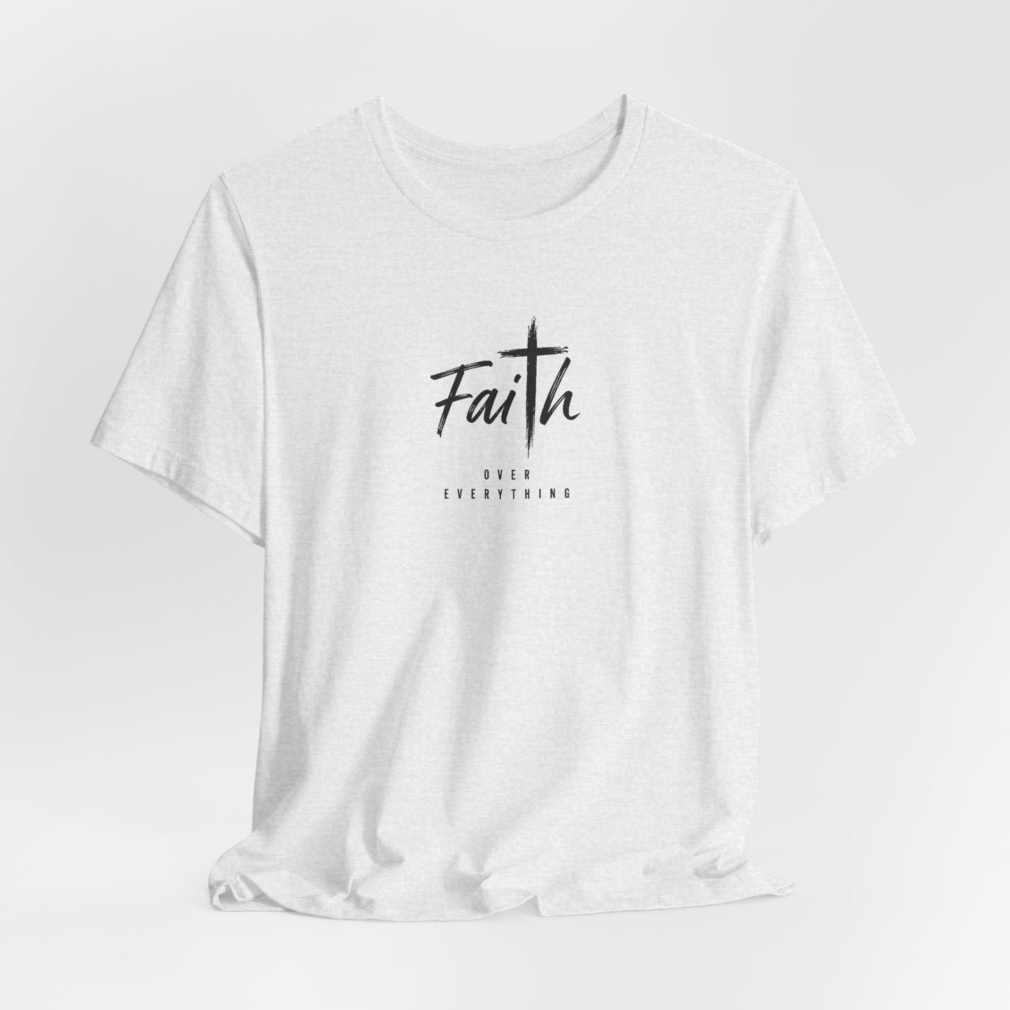 Faith Cross T‑Shirt — 'Our Father' Prayer Typography Tee