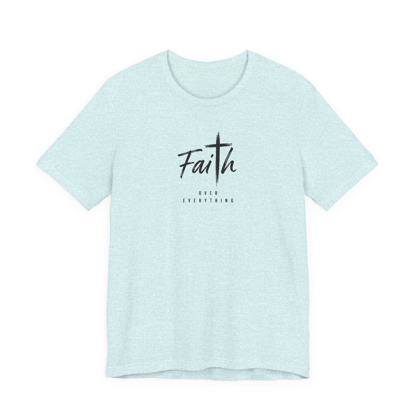 Faith Cross T-Shirt — 'Our Father' Lord's Prayer Back Print Christian Tee