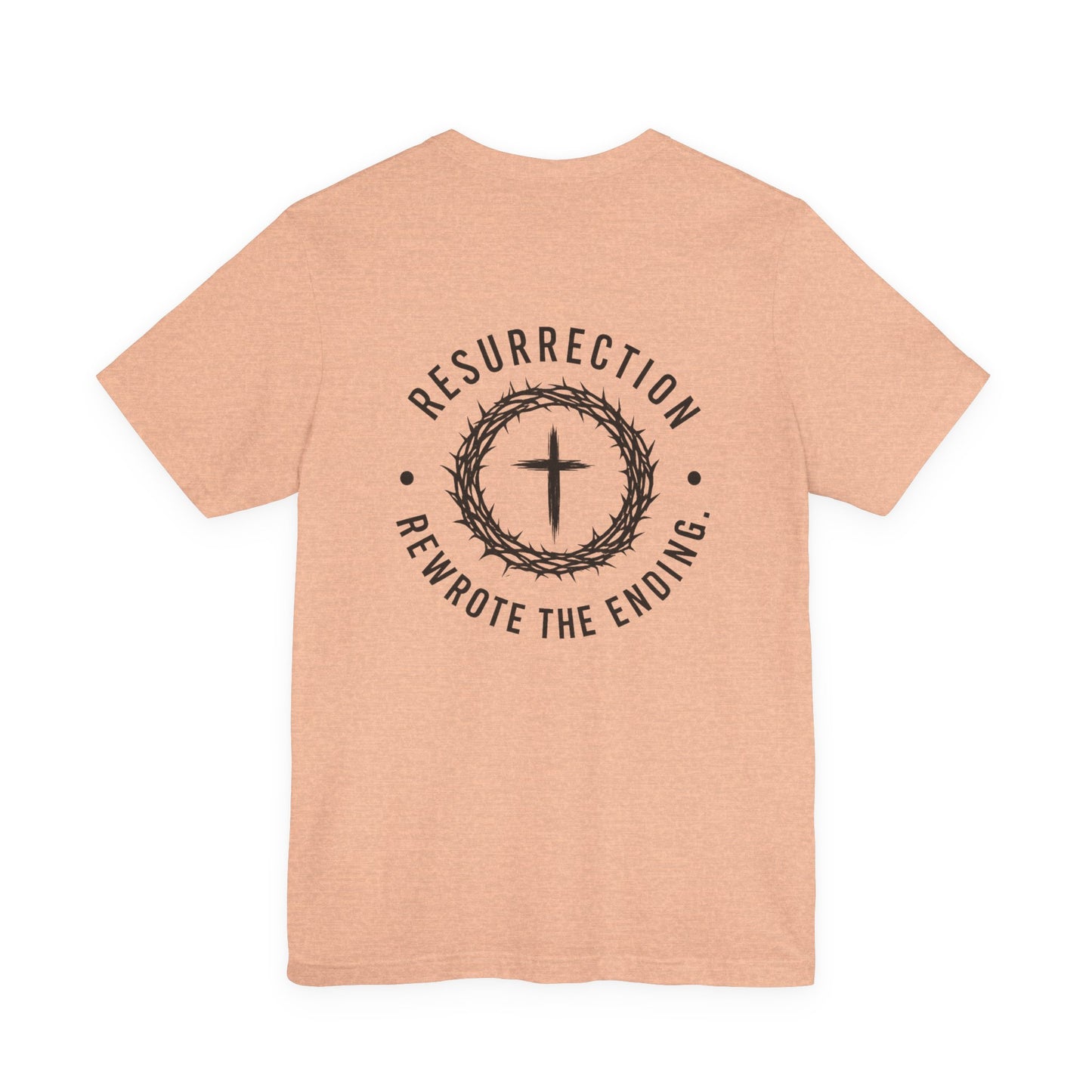 Christian Fish Tee — Small Circular 'JESUS' Design, Faith Graphic Shirt