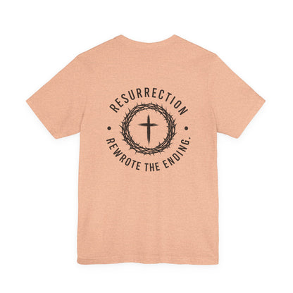 Christian Fish Tee — Small Circular 'JESUS' Design, Faith Graphic Shirt