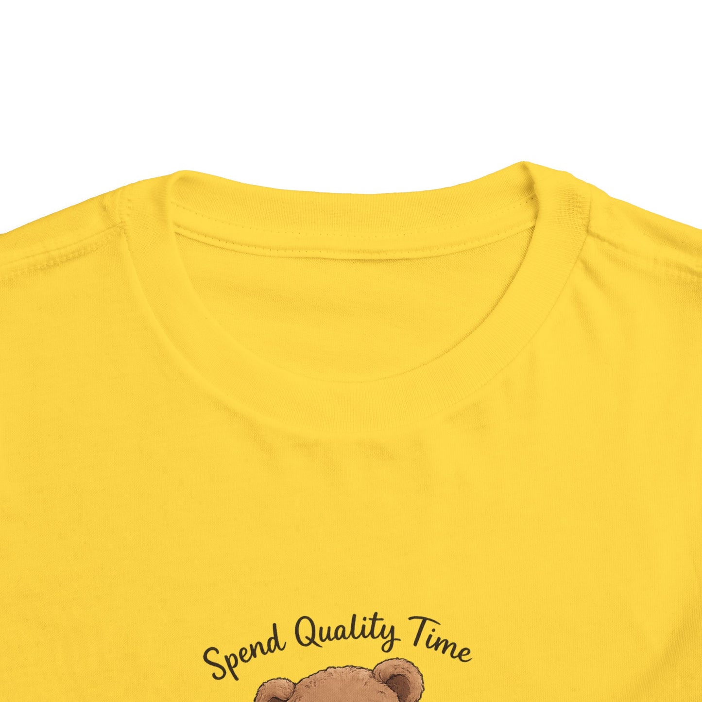 Toddler Tee — "Spend Quality Time with Jesus Today!" Bear Christian Kids Shirt