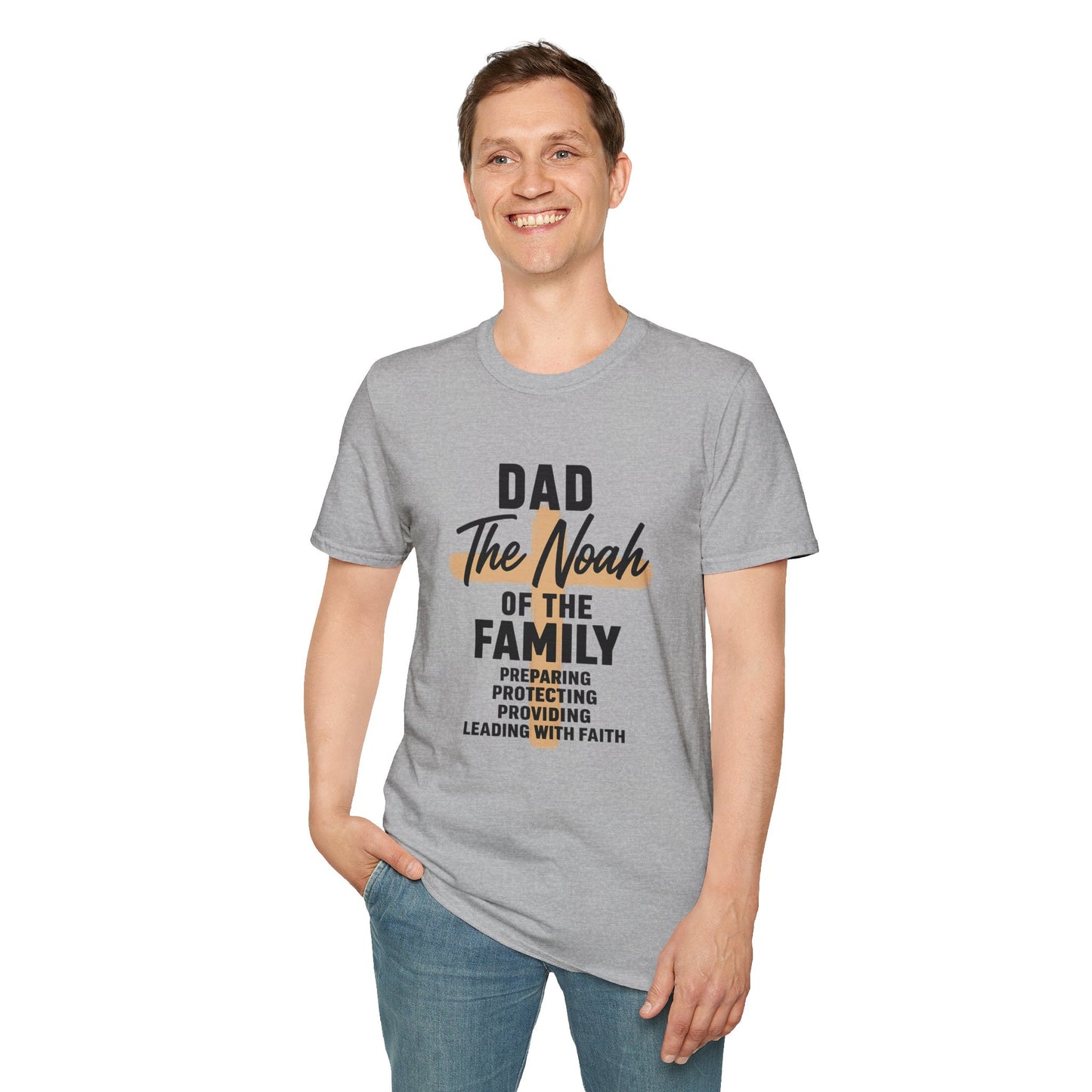 Dad The Noah of the Family T-Shirt — Christian Father Faith Shirt