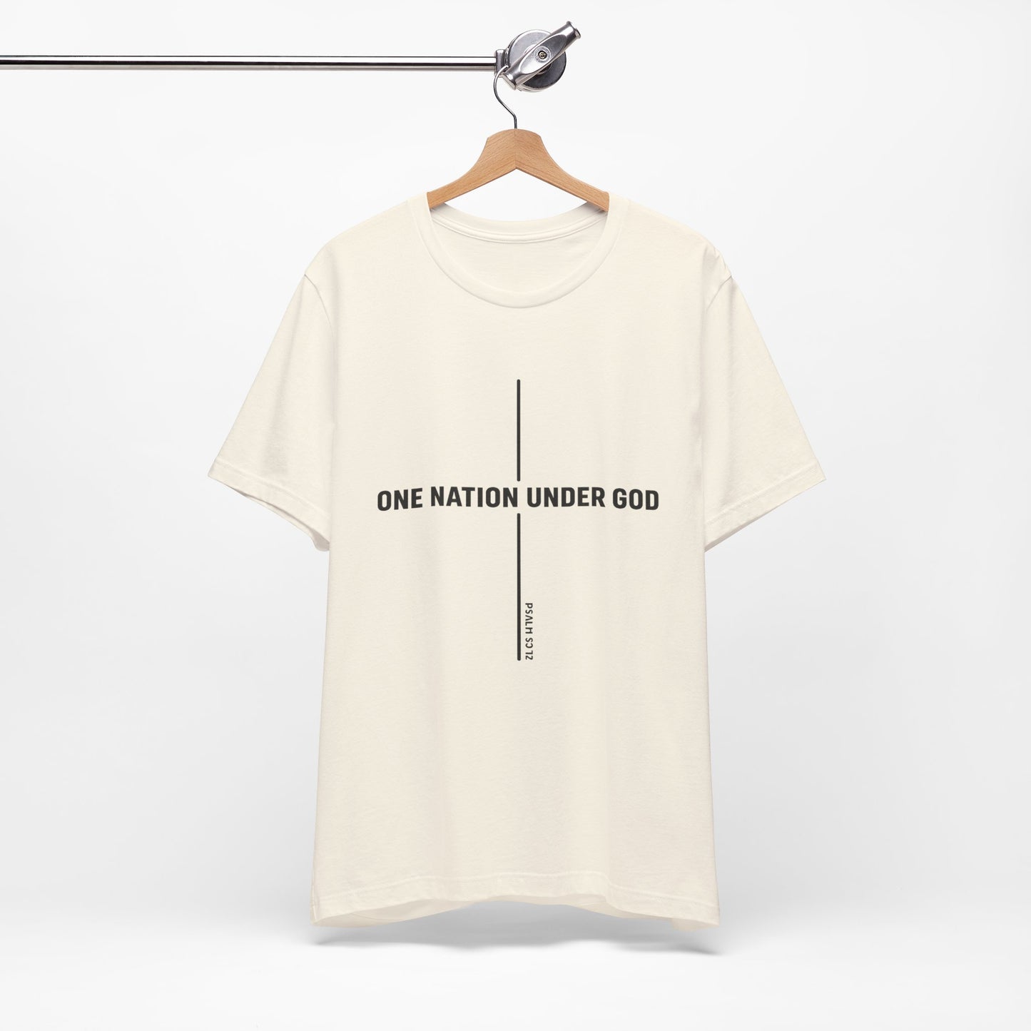 Christian Fish Tee — Small Circular 'JESUS' Design, Faith Graphic Shirt