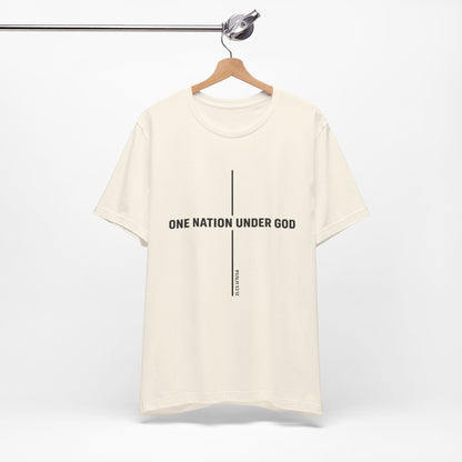 Christian Fish Tee — Small Circular 'JESUS' Design, Faith Graphic Shirt