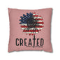 CREATED WITH A PURPOSE & GOD UNDER ONE NATION Canvas Pillowcase