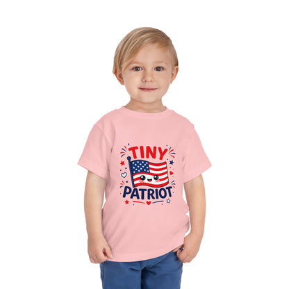 Tiny Patriot Toddler Tee – Cute American Flag 4th of July Shirt