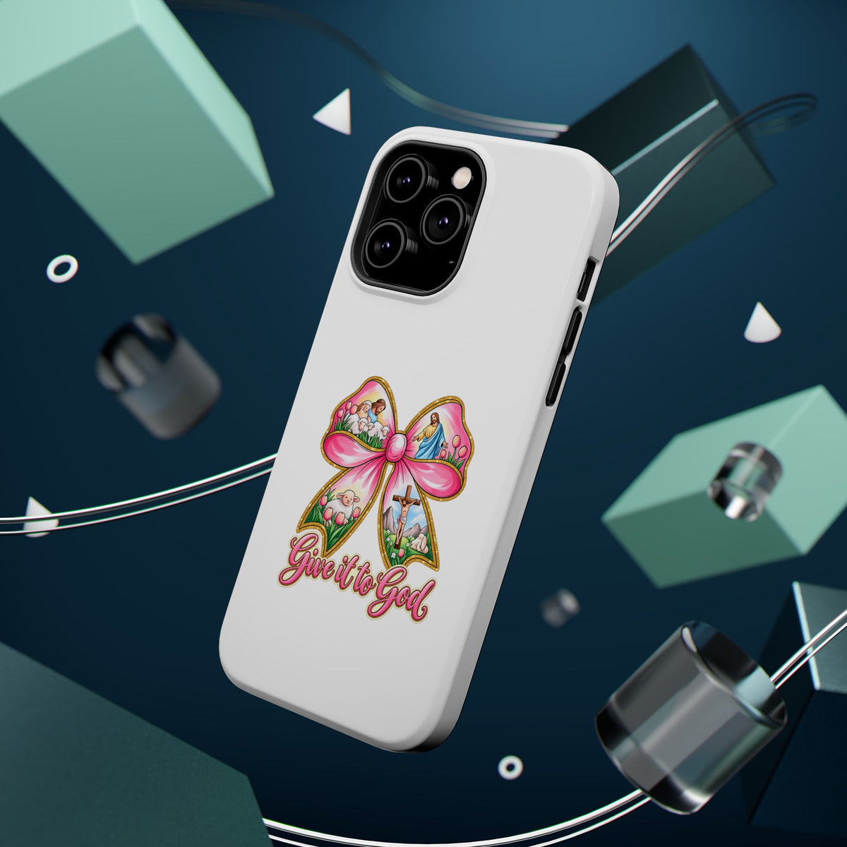Give It to God Phone Case — Floral Bow Christian iPhone Cover