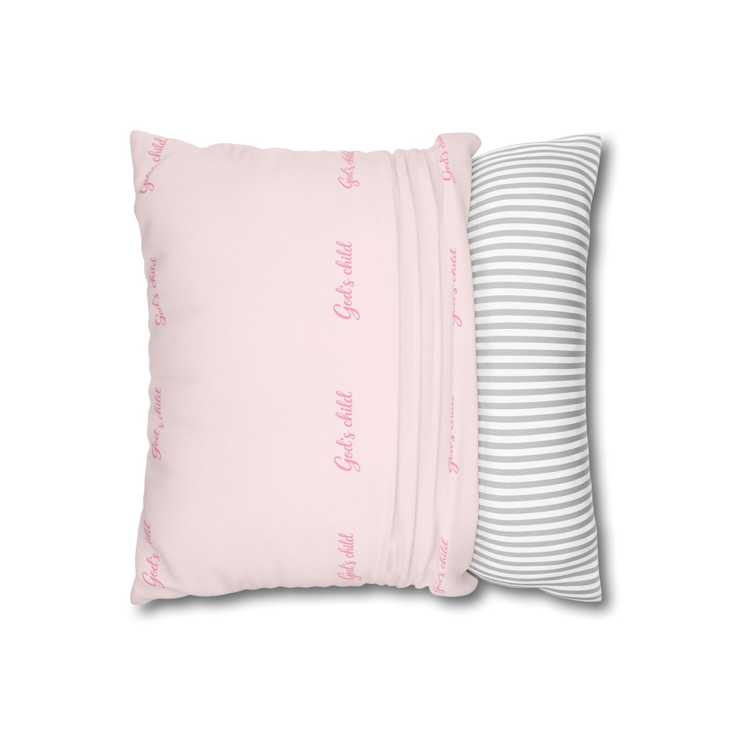 Fruits of the Spirit Pink Decorative Pillowcase — Cute Flamingo & Fruit Hearts