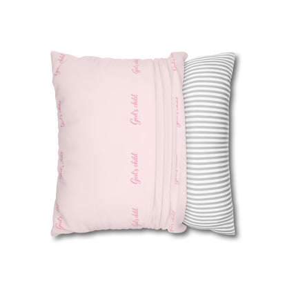 Fruits of the Spirit Pink Decorative Pillowcase — Cute Flamingo & Fruit Hearts