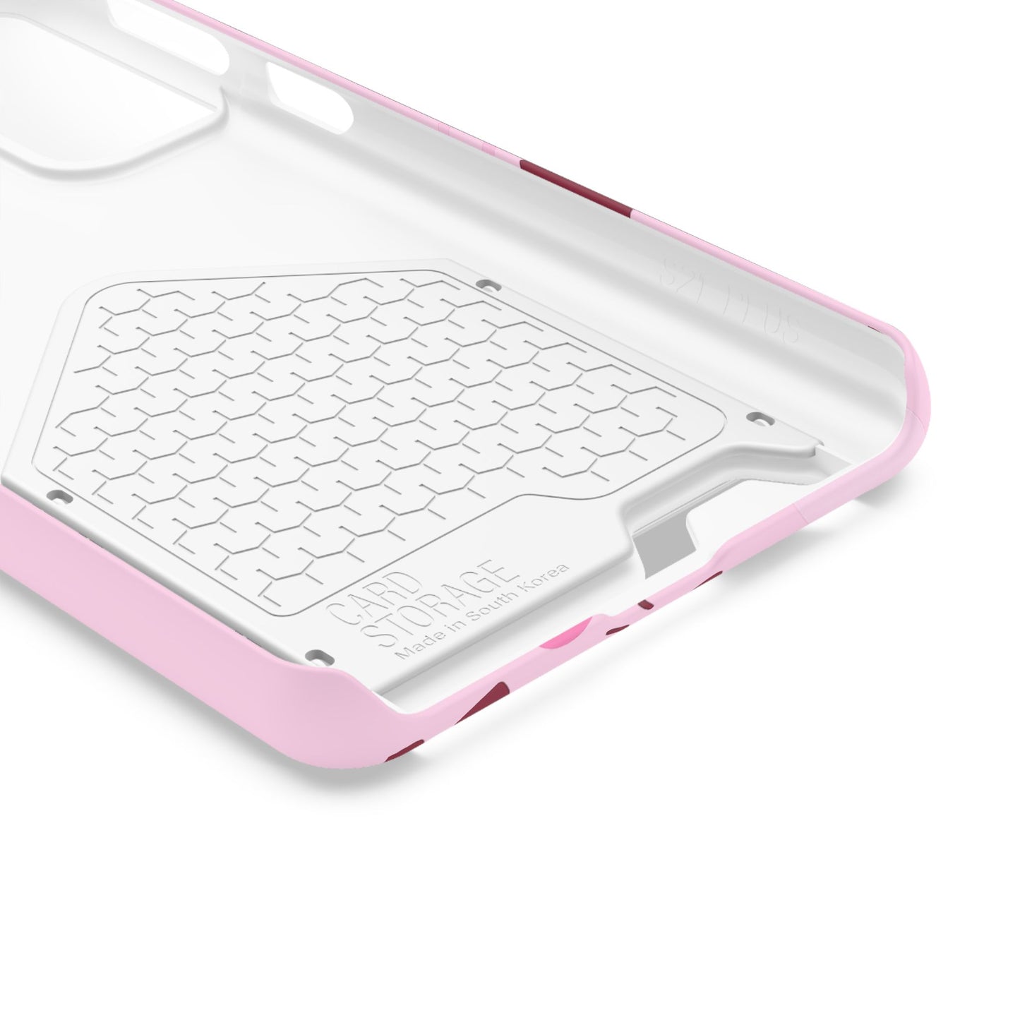 Pink "Child of God" Phone Card Case — Heart Pattern Religious Phone Case with Card Holder