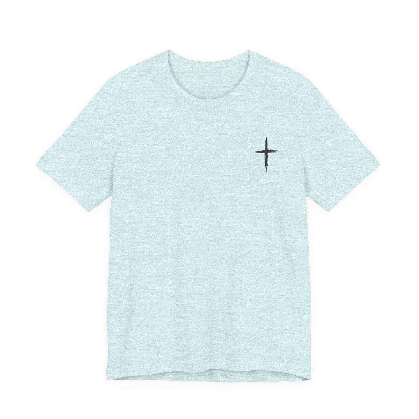 Christian Cross T-Shirt — “By His Wounds We Are Healed” Isaiah 53:5 Inspirational Tee