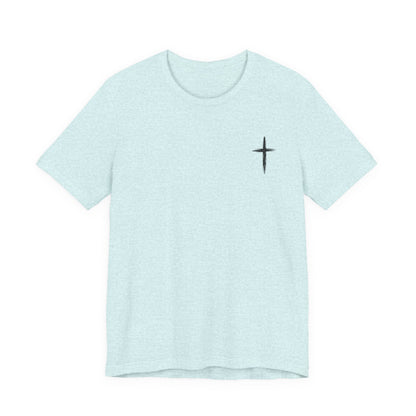 Christian Cross T-Shirt — “By His Wounds We Are Healed” Isaiah 53:5 Inspirational Tee