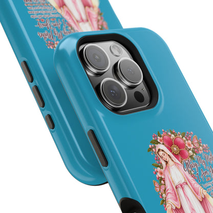Religious Floral Phone Case — 'Blessed Virgin' Magnetic Impact-Resistant Case
