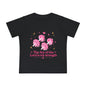 Baby Tee — "The Joy of the Lord is My Strength" Pink Dumbbell Christian Infant Shirt