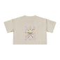 God Says I Am Floral Crop Tee — Christian Inspirational Women's Top