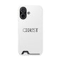 Christian Phone Card Case — Minimal 'CHRIST' Text Wallet Phone Case