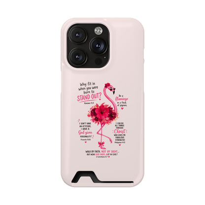 Flamingo 'Stand Out' Phone Card Case — Slim Wallet iPhone Case