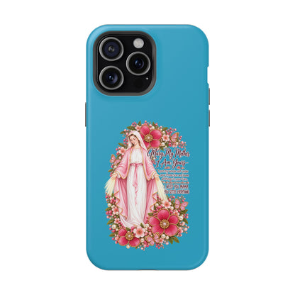 Religious Floral Phone Case — 'Blessed Virgin' Magnetic Impact-Resistant Case