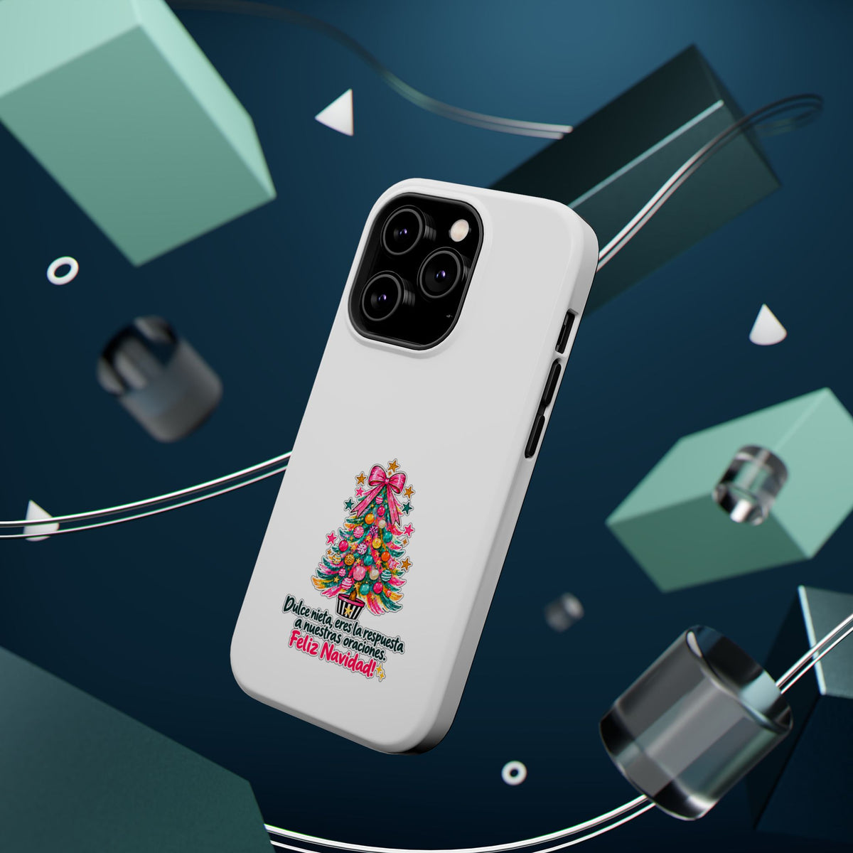 Spanish| Christmas Tree Phone Case - "Feliz Navidad" Spanish Holiday Magnetic Impact-Resistant Case